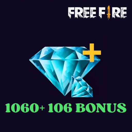 DIAMANTES FREE FIRE | 1060 + 106 | BONUS